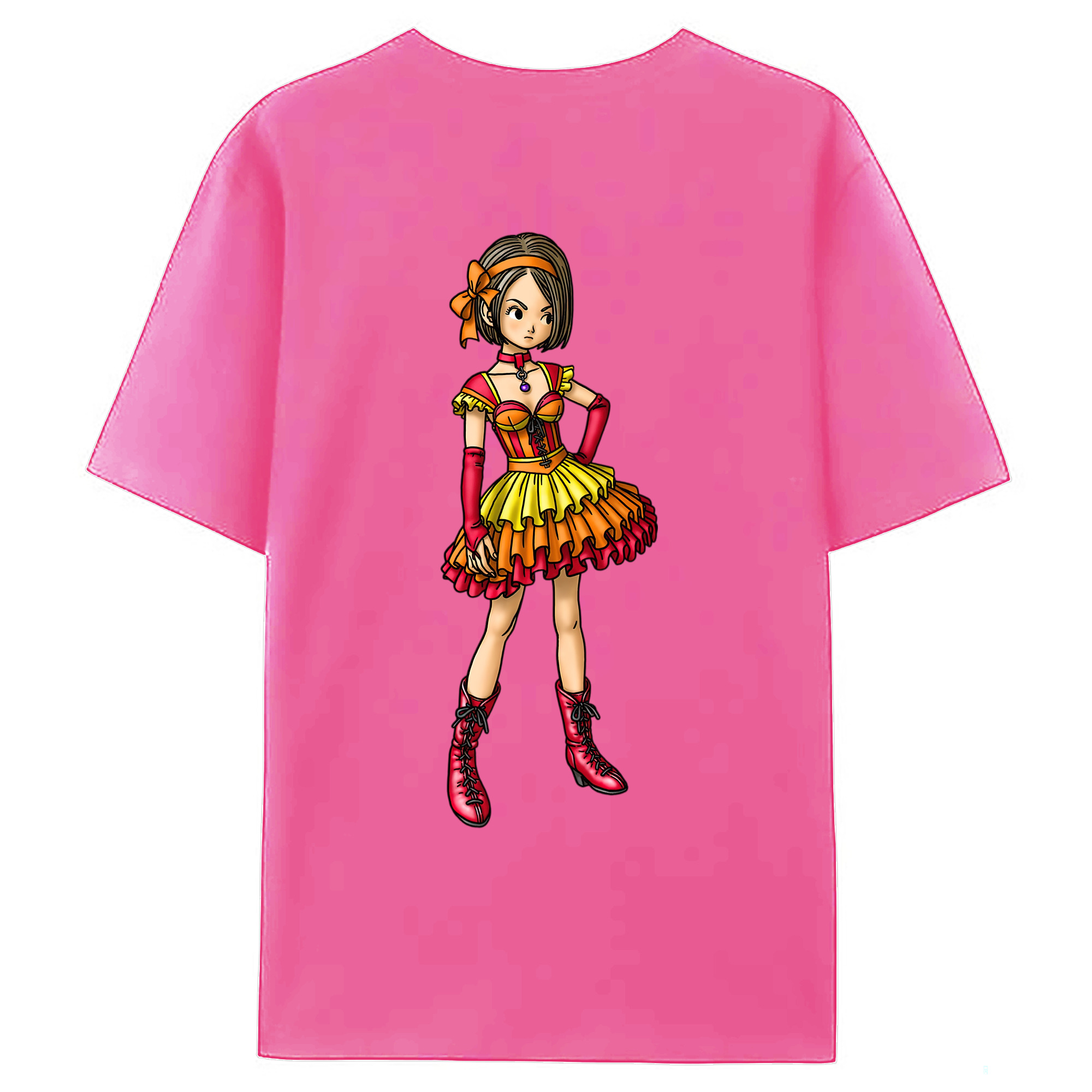 （画像用） ドラゴンクエスト Doragon Kuesuto Dragon Quest レディース半袖Tシャツ(バックプリント)